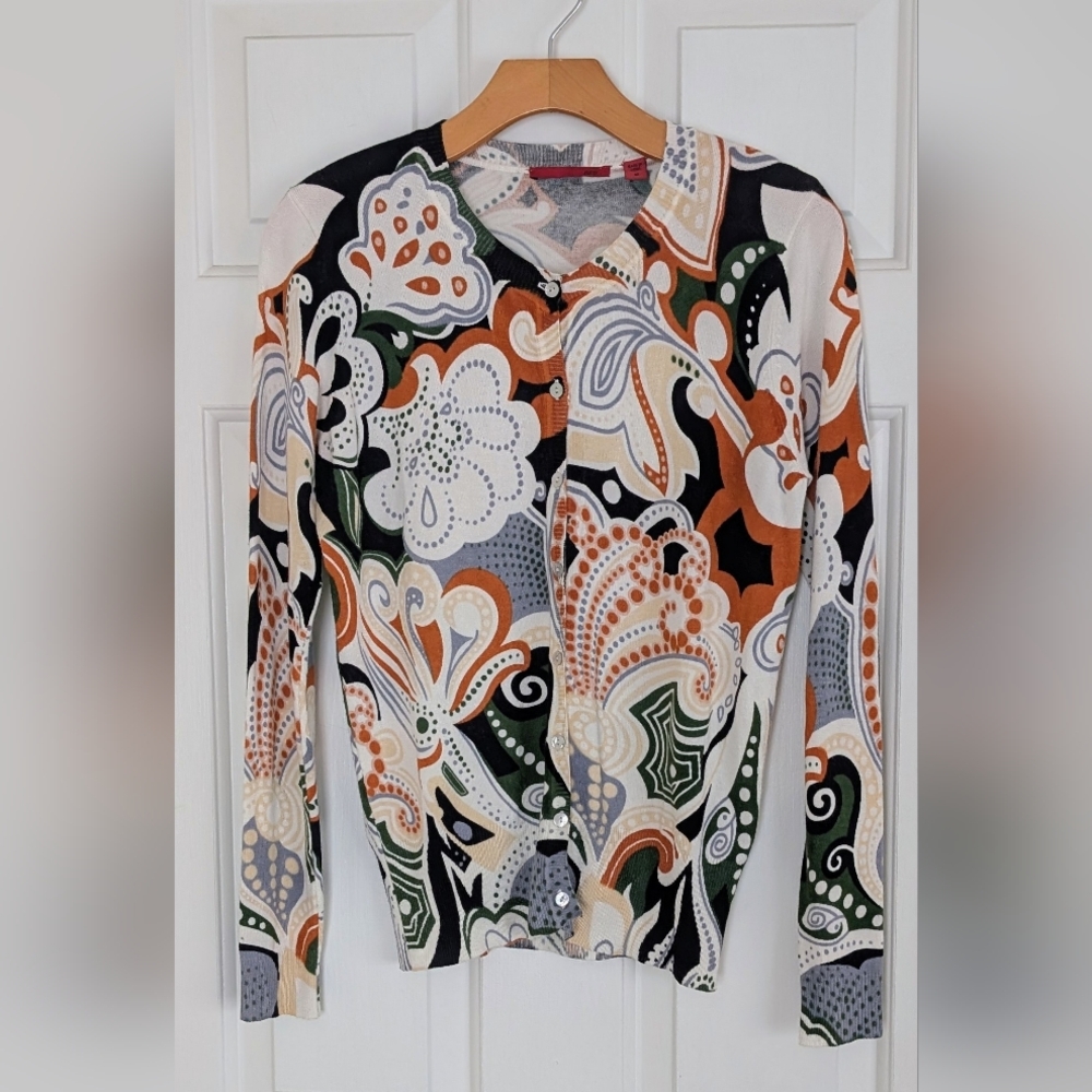 Eclectic Patterned Cardigan Sweater By RED